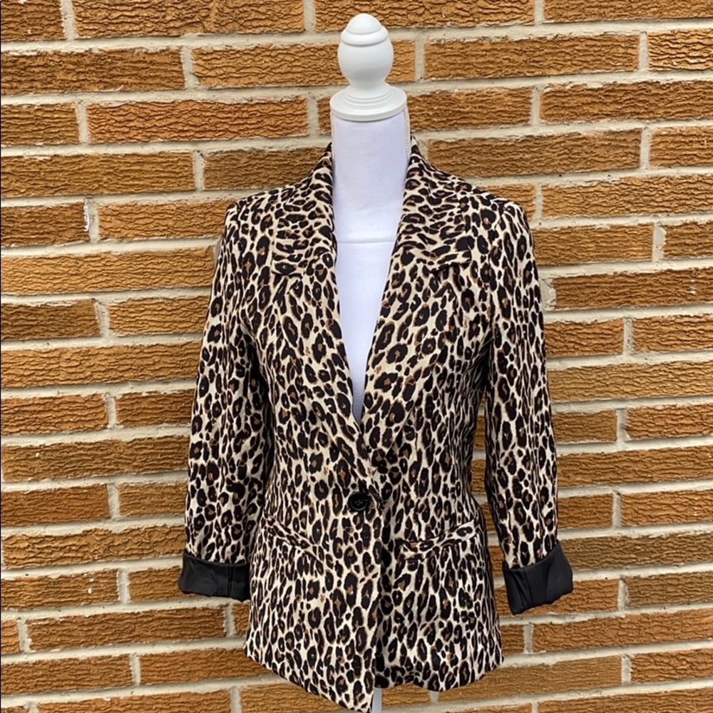 Cotton on Leopard jacket Blazer sz 4